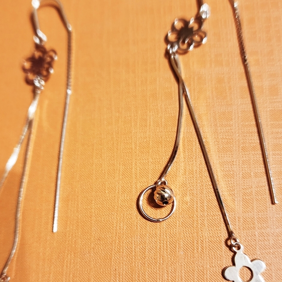 18k Solid Gold Long Earring NWT - Picture 8 of 12